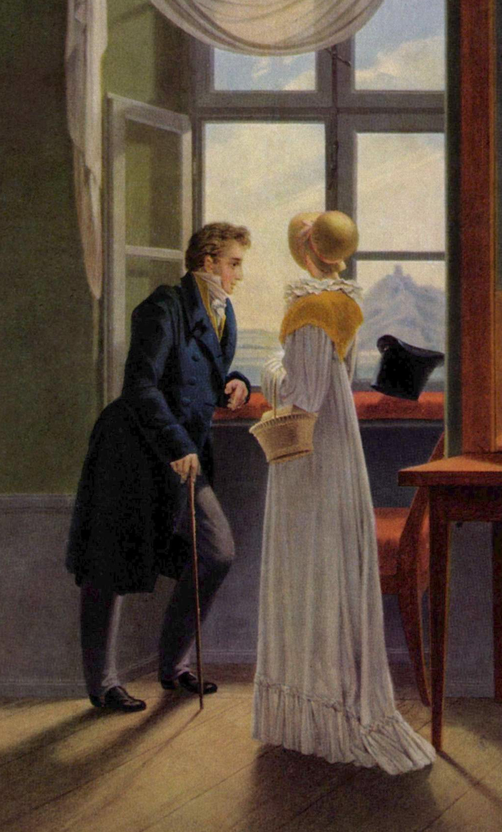 Couple At A Window (detail) by Georg Friedrich Kersting